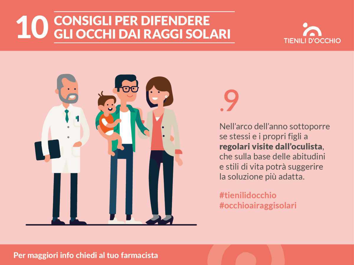 10 consigli per difendere gli occhi dai Raggi Solari