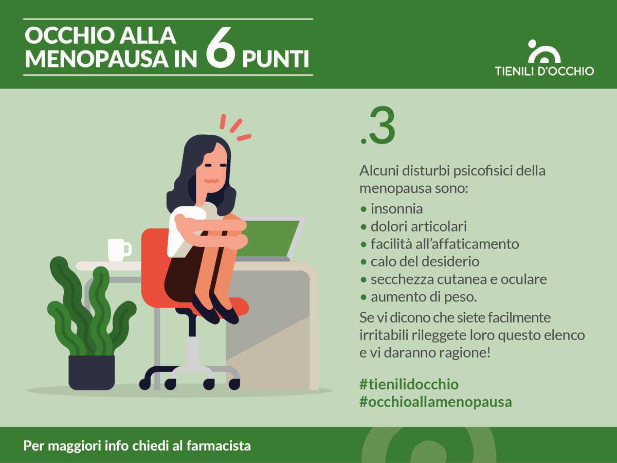 Occhio alla Menopausa in 6 punti