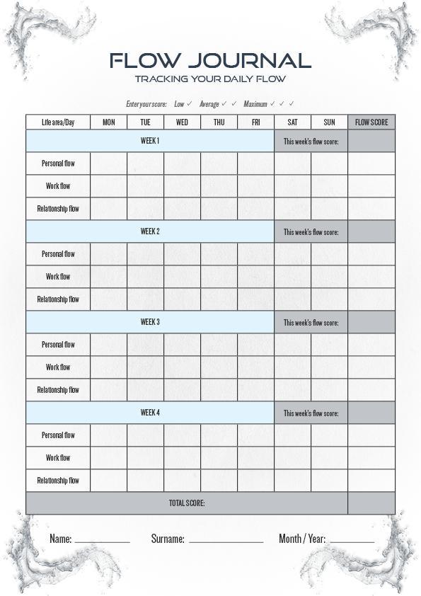 Daily Flow Journal (sheet)