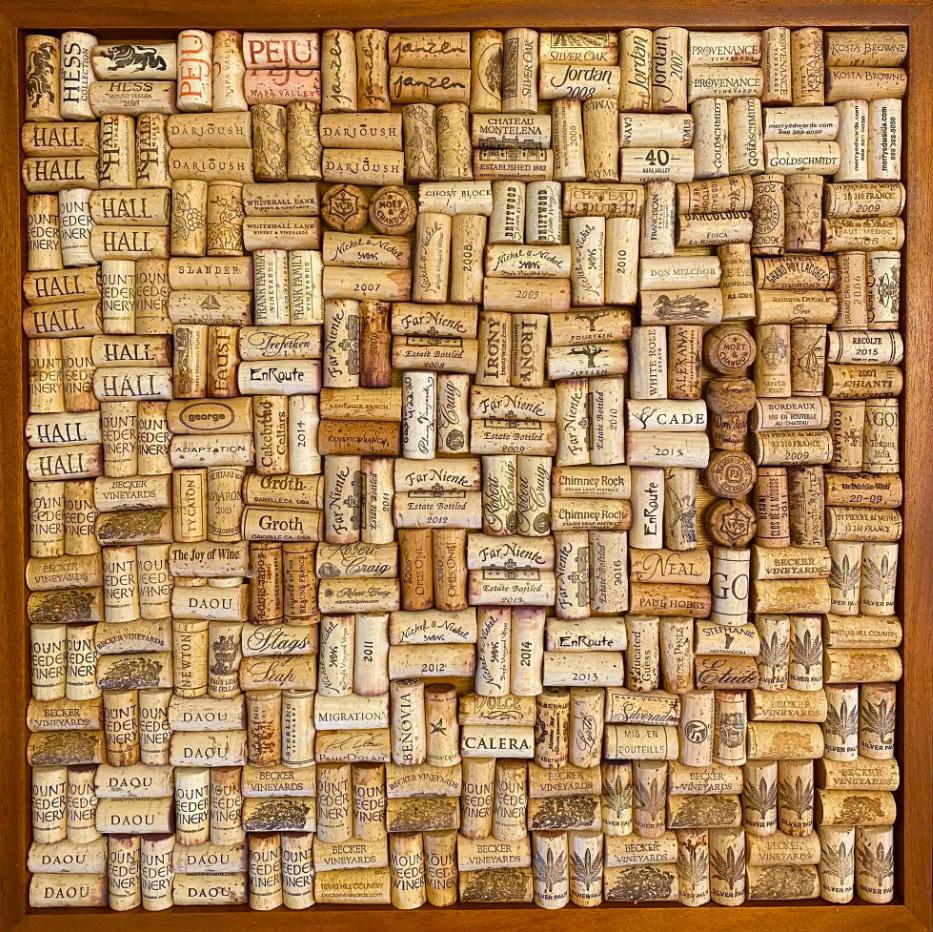 Very cool homemade cork board