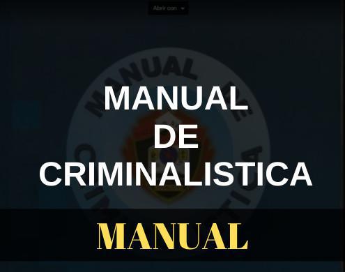 Manual de Criminalistica