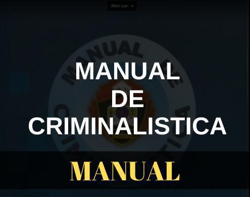 Manual de Criminalistica Manual de Criminalistica