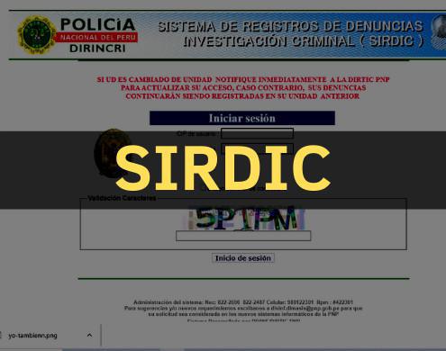 Sistema de Registros de Denuncias Investigación Criminal (SIRDIC)