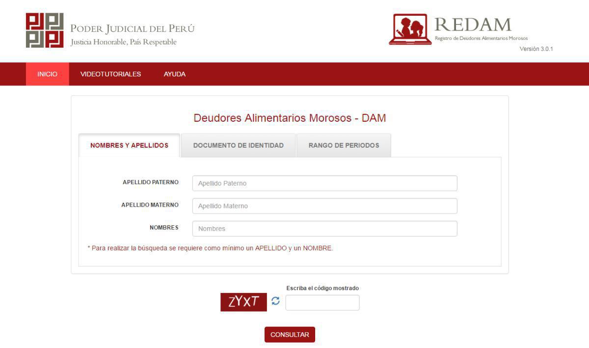 Padres morosos por alimentos (REDAM) Padres morosos por alimentos (REDAM)