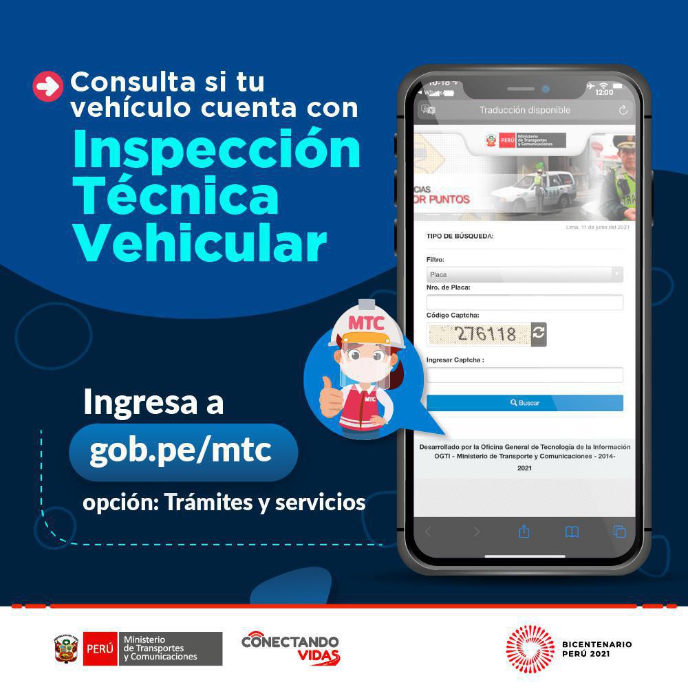 Consulta de Revisión Técnica Vehicular (CITV) Consulta de Revisión Técnica Vehicular (CITV)