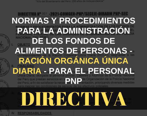Normas y Procedimientos para la administración de Rancho en el personal PNP Normas y Procedimientos para la administración de Rancho en el personal PNP