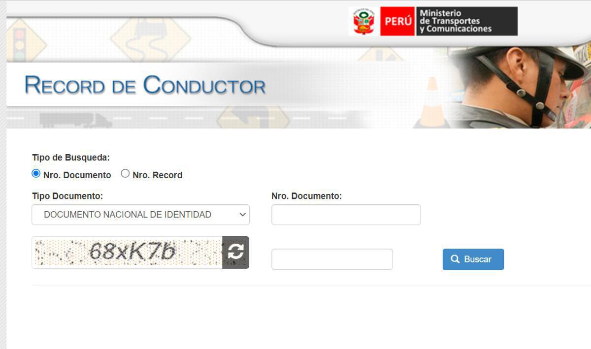 Récord del Conductor MTC Récord del Conductor MTC