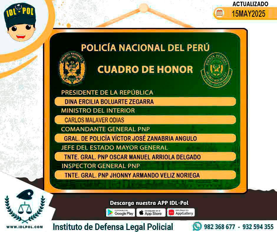 [Descarga] Foto oficial del nuevo ministro del Interior + nuevo Cuadro de Honor actualizado