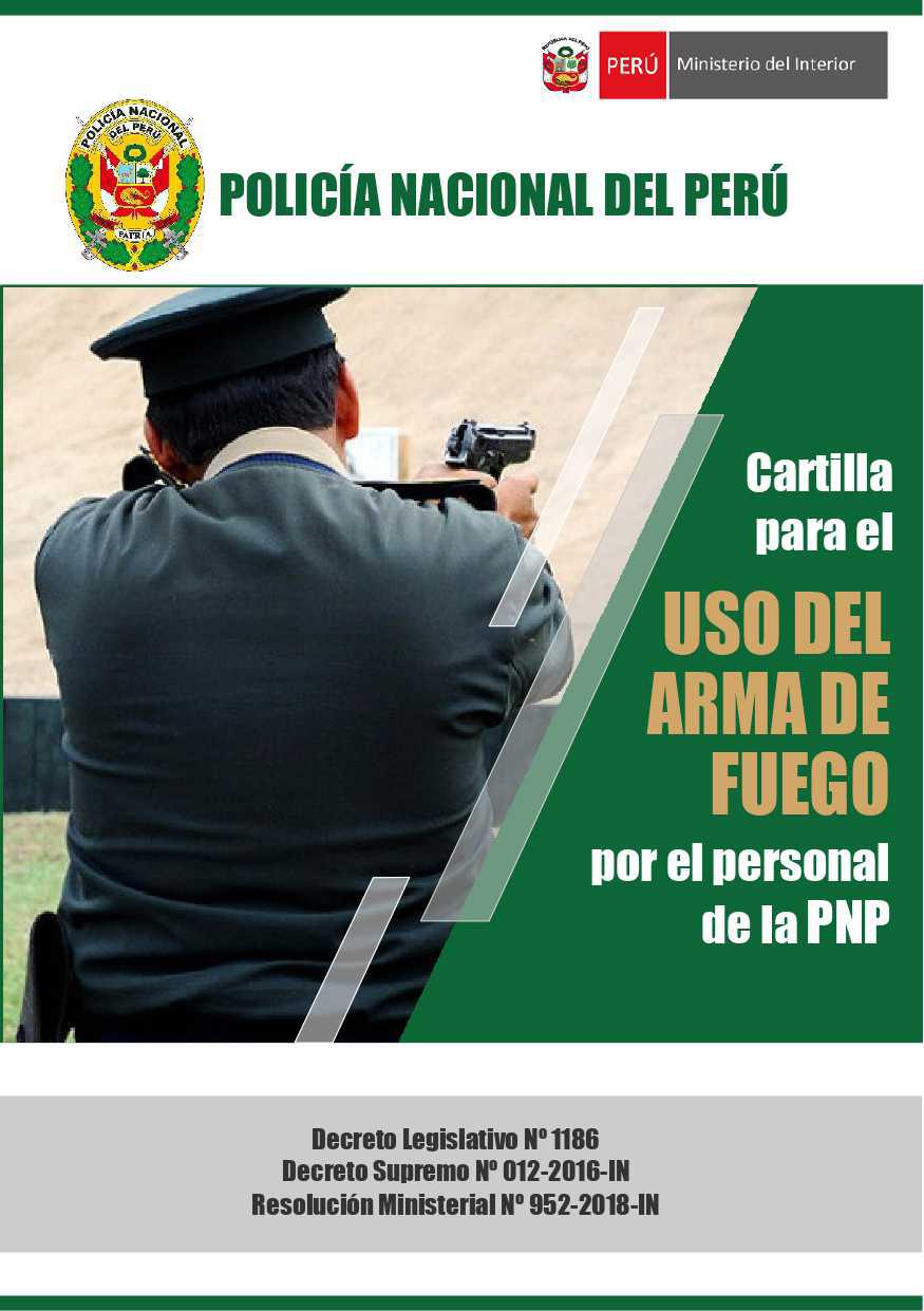 [Descarga] Cartilla para el uso de arma de fuego por el personal PNP
