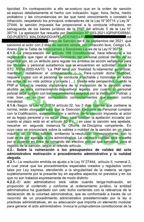 Alférez PNP logra anular sanción que le impuso injustamente un coronel PNP