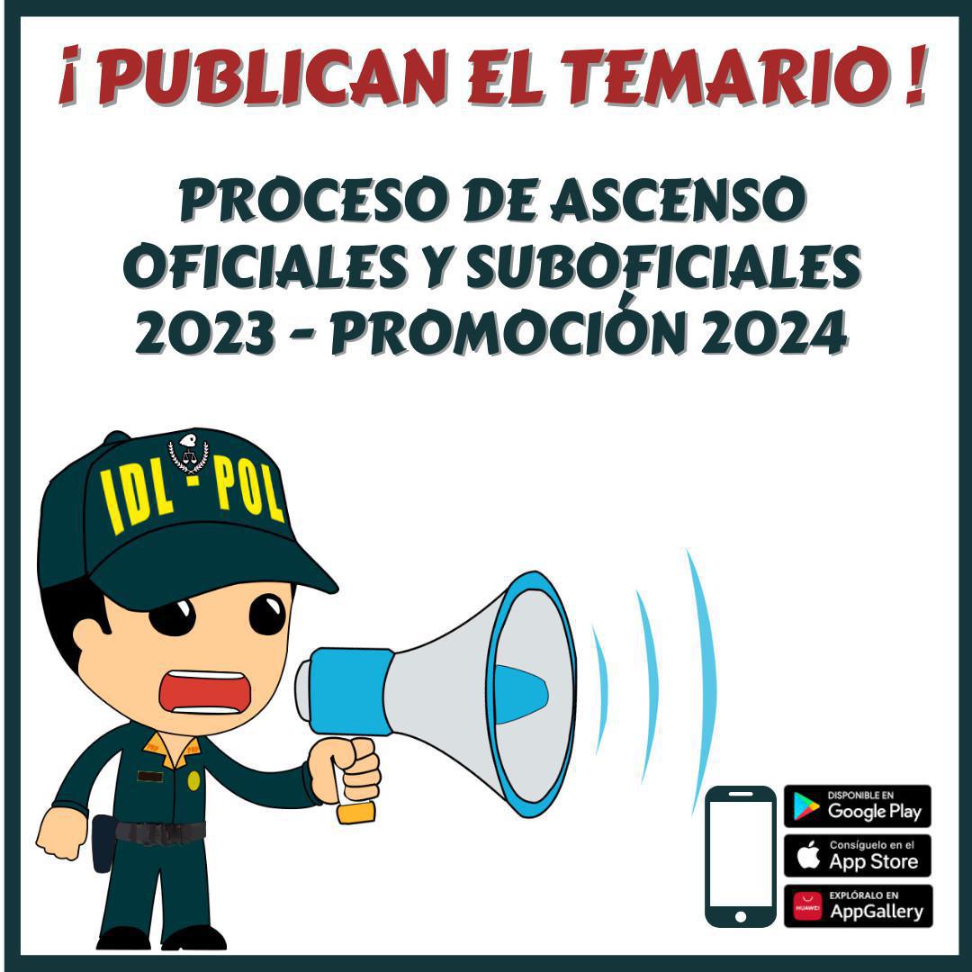 🚨ASCENSO 2023🚨 Publican materias para exámenes de ascenso PNP