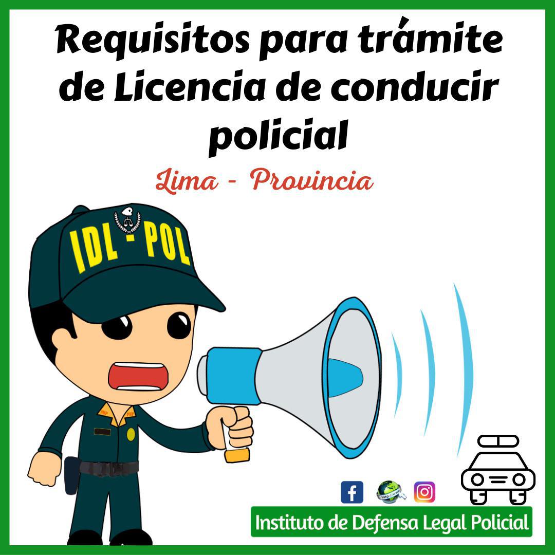 Requisitos para trámite de Licencia de conducir policial