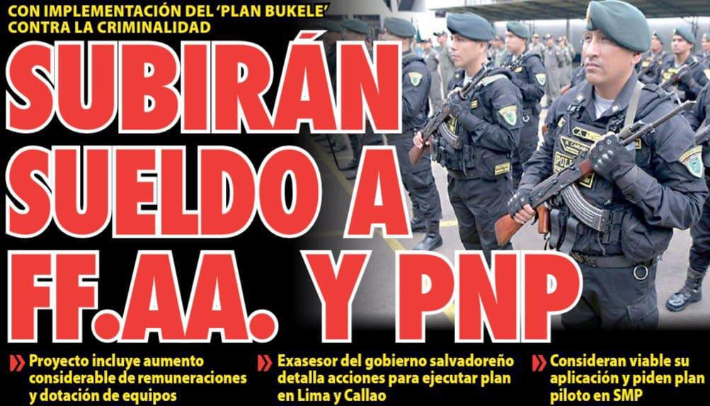 ✅️Subirán sueldos a policías, por aplicación del plan "Bukele".👮‍♂️💸🙌