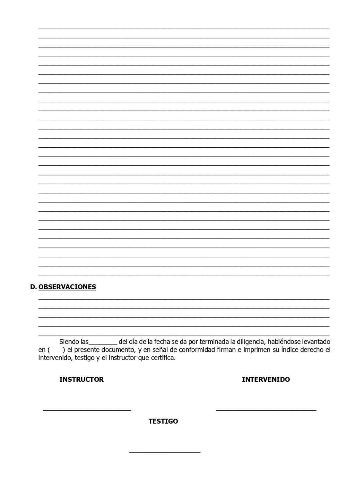 Acta de Examen del Vehículo