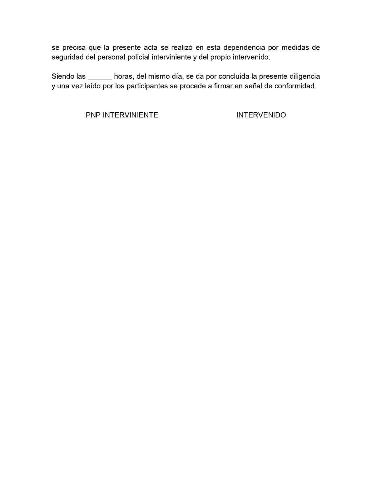 Acta de Intervención a Persona Requisitoriada