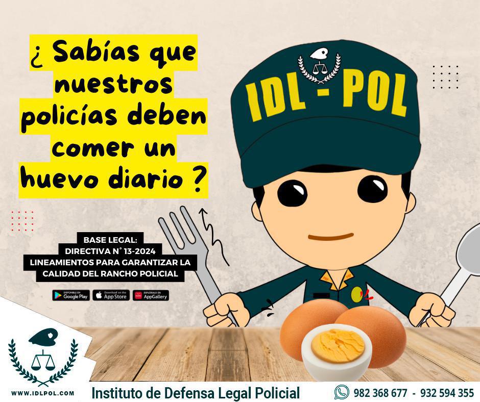 ¿Sabías que nuestros policías deben comer un huevo diario? ¿Sabías que nuestros policías deben comer un huevo diario?