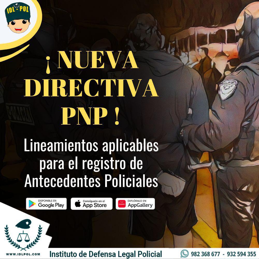 Publican Nueva Directiva: Registro de Antecedentes Policiales