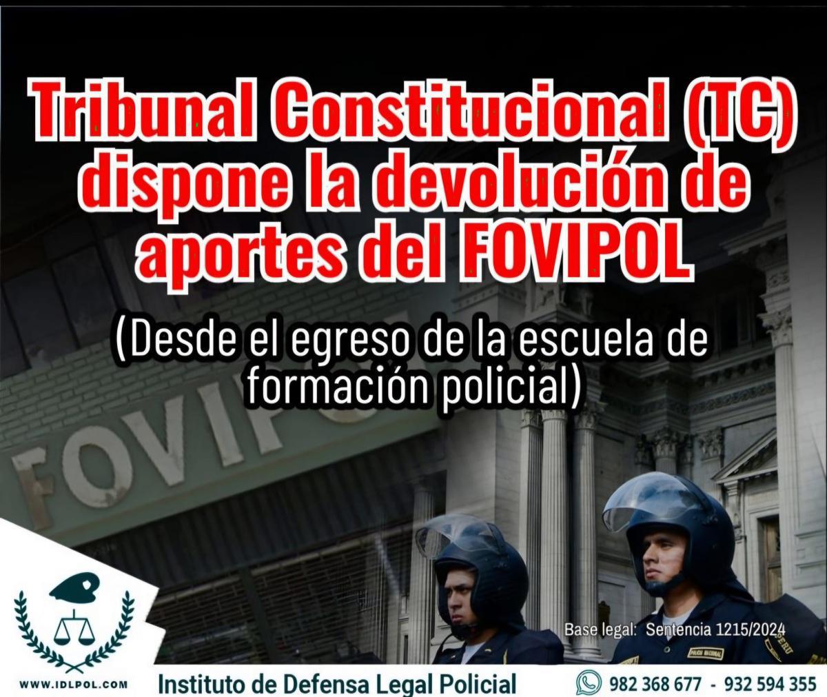 TC cambia de criterio y ordena devolución total de aportes de FOVIPOL 💸👮‍♂️ 💸👮‍♂️