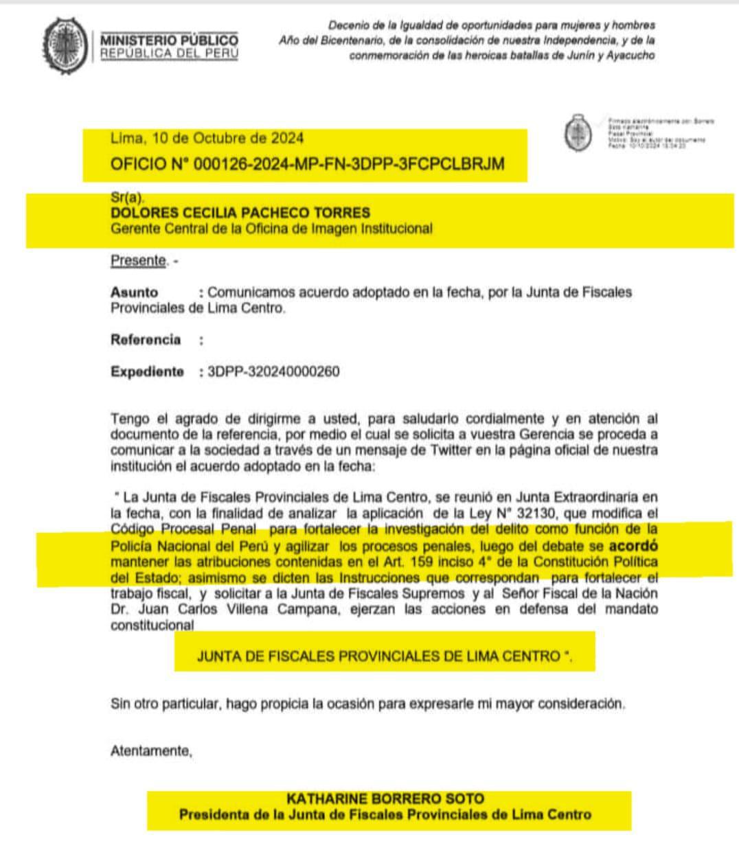 Fiscales rechazan cumplir la Ley que restituye la investigación a la PNP