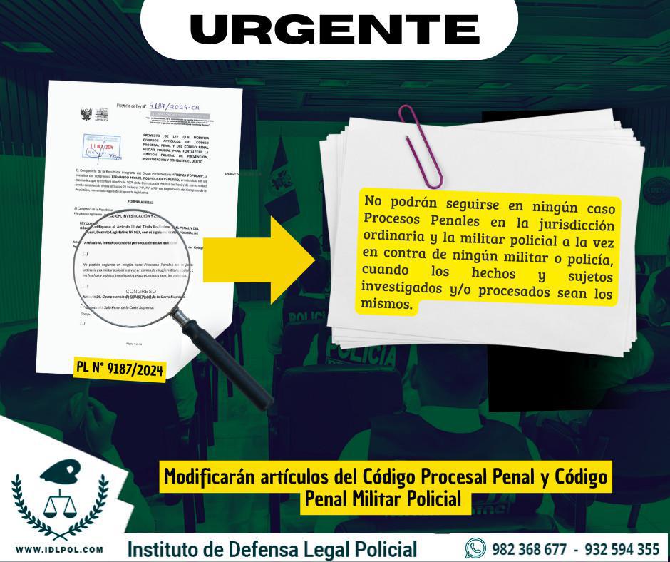 Proponen juzgar a Policías solo en el Fuero Militar y evitar persecución por Jueces y Fiscales civiles