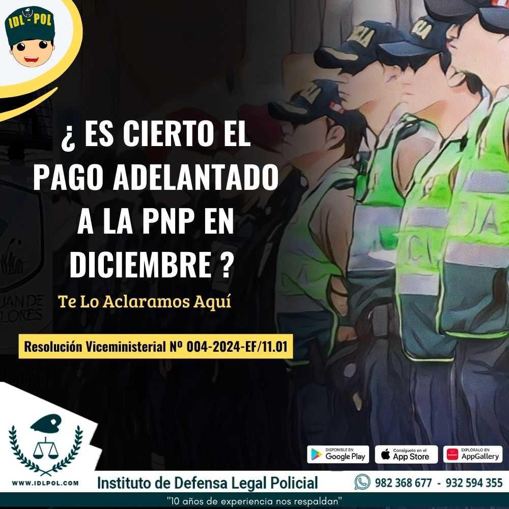  ¿Es cierto el pago adelantado a la PNP en diciembre?