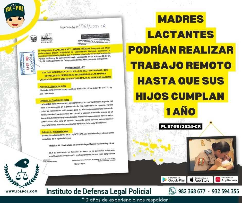 Madres lactantes podrían realizar trabajo REMOTO hasta que sus hijos cumplan 1 año