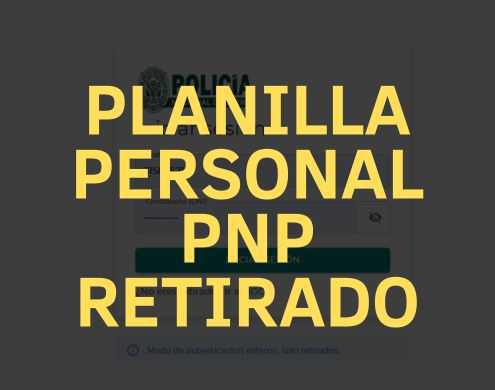 Planilla Virtual Personal Retirado