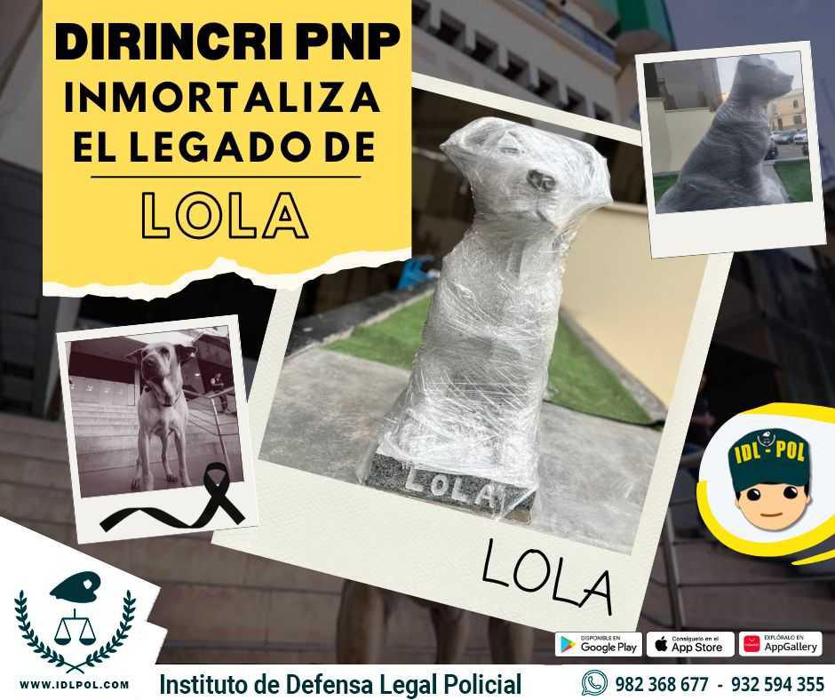 DIRINCRI inmortaliza el legado de Lola con un monumento