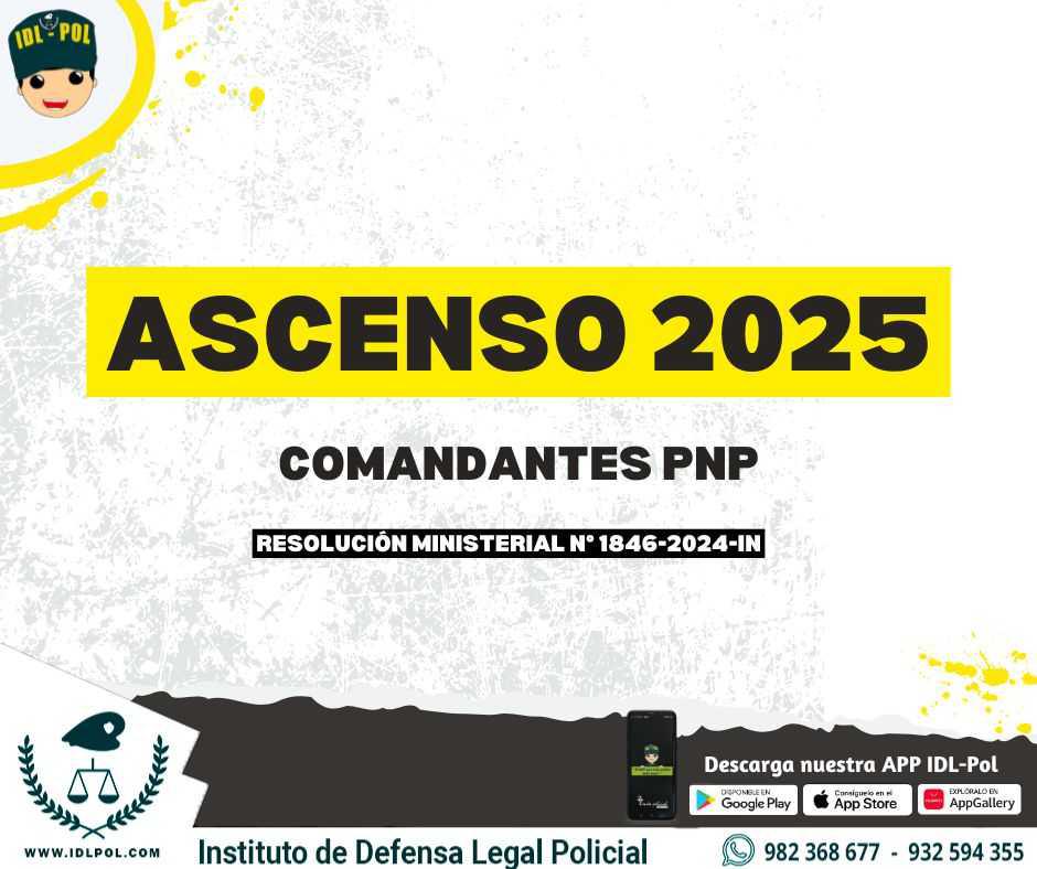 Publican resolución que formaliza ascensos a Comandantes PNP