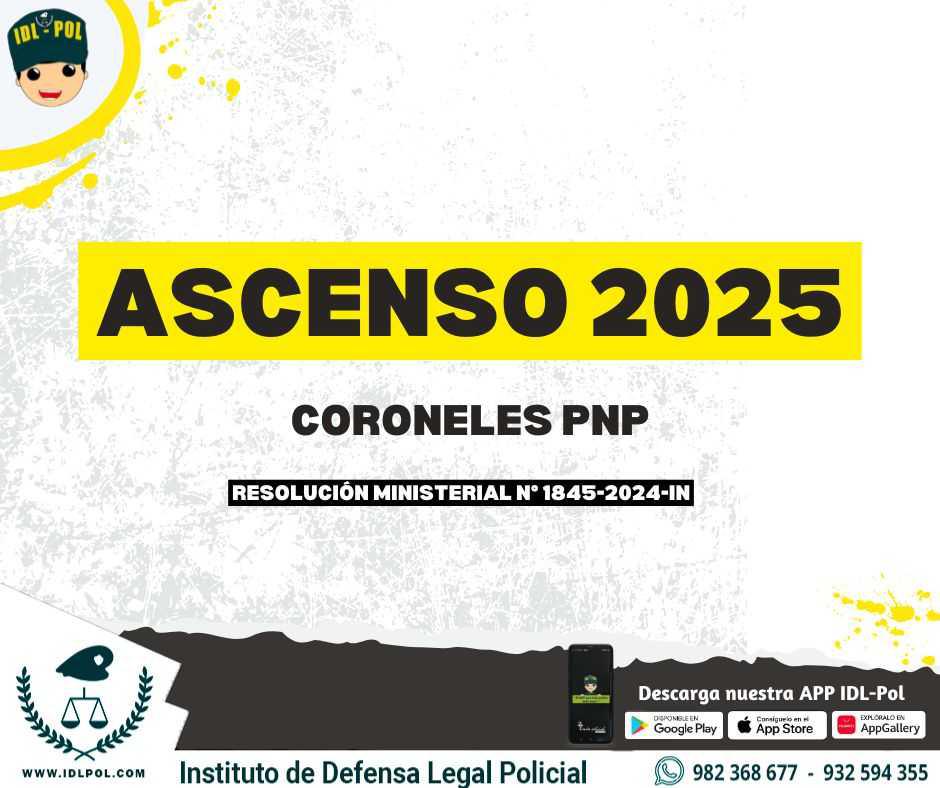 Publican resolución que formaliza ascensos a Coroneles PNP