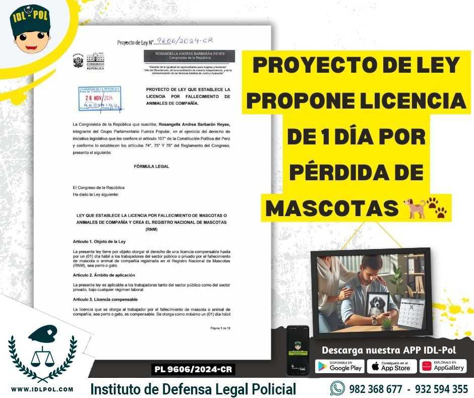 Proyecto de Ley propone licencia por pérdida de mascotas 🐕🐾