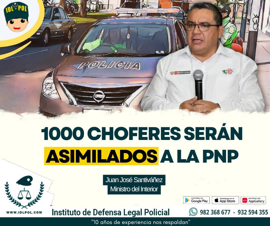 ¡1000 choferes serán asimilados a la PNP!