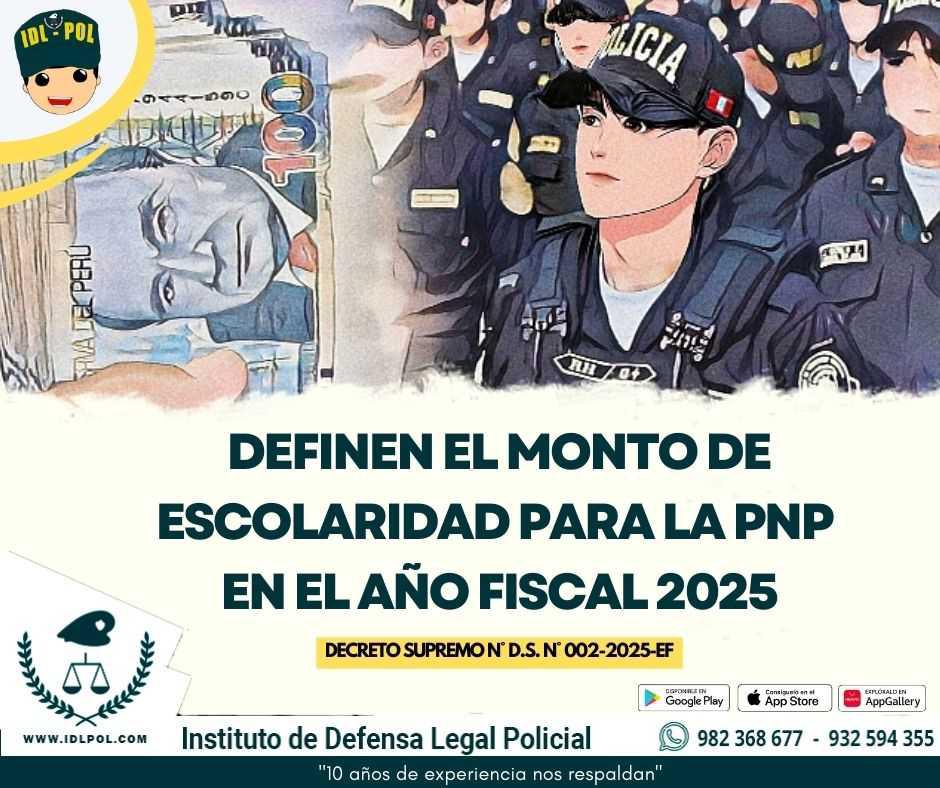 Definen el monto de escolaridad para la PNP