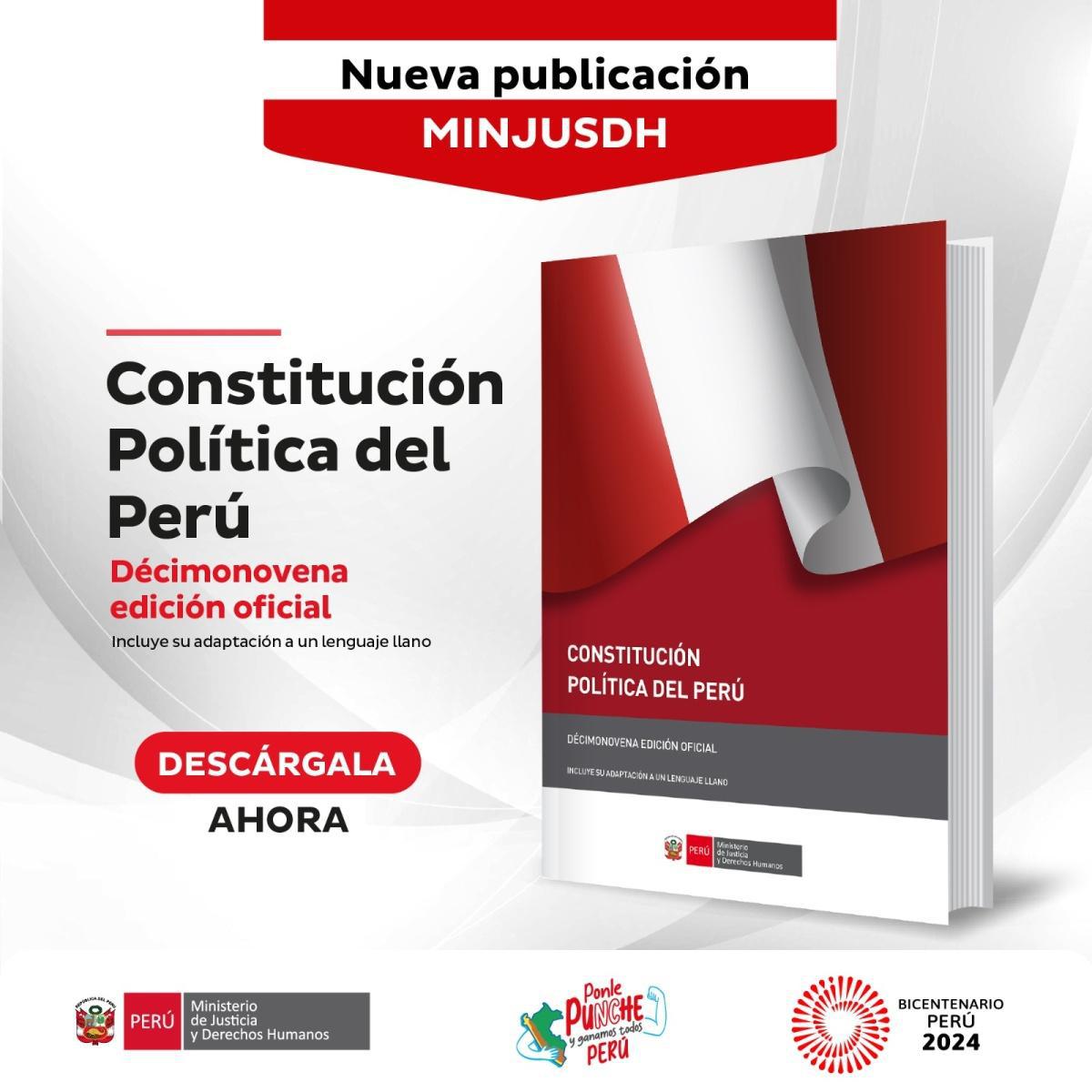 ¡Descarga la Constitución Política del Perú en Lenguaje Sencillo!📘