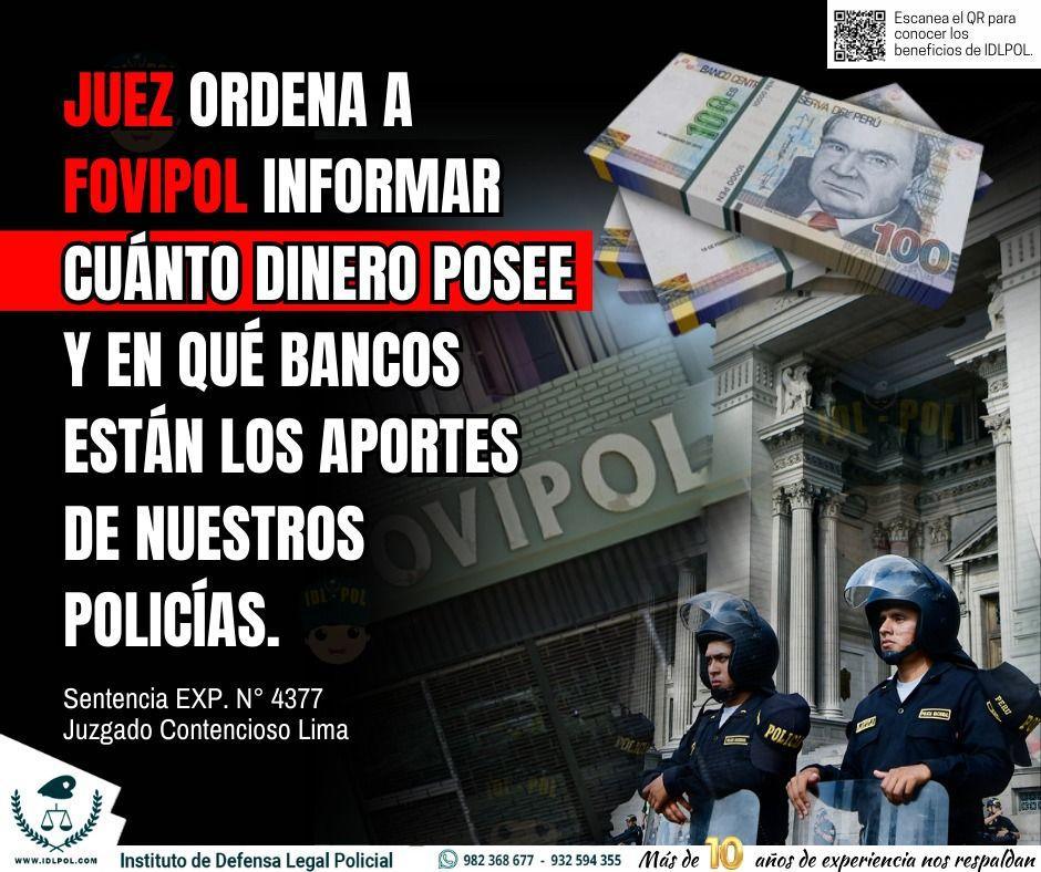 ¿Cuánto dinero tiene FOVIPOL y dónde están los aportes de los policías?