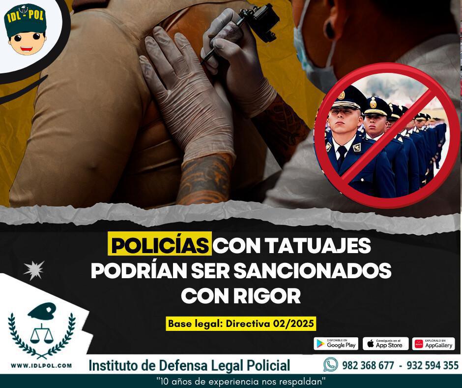 Nueva Directiva PNP : ¿Dónde están prohibidos los tatuajes? Nueva Directiva PNP : ¿Dónde están prohibidos los tatuajes?