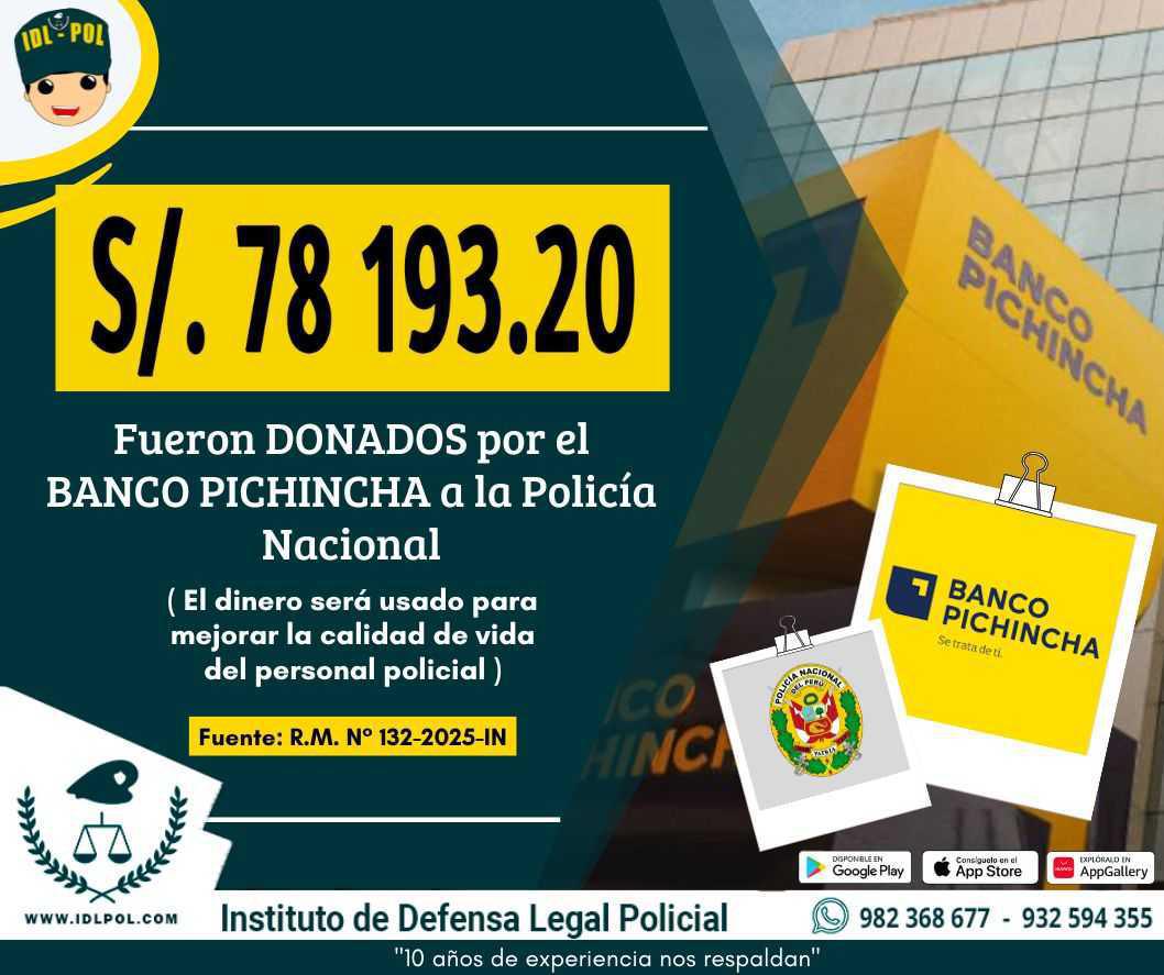 Tres bancos donan millones a la PNP