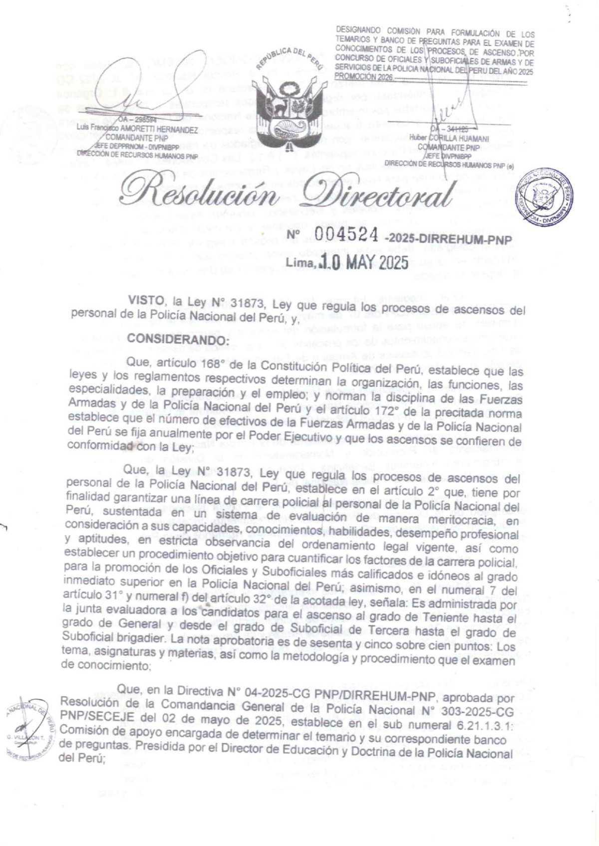 ¿Habrá banco de preguntas en este proceso de ascenso 2025?