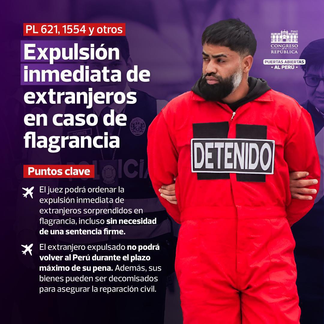 ¡Expulsión inmediata! aprueban ley contra extranjeros delincuentes