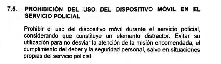⚠️Nueva directiva PNP : prohibido usar el celular durante el servicio