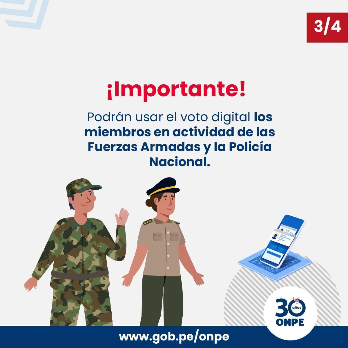 🗳️ONPE anuncia: Policías en actividad podrán votar digitalmente en el 2026