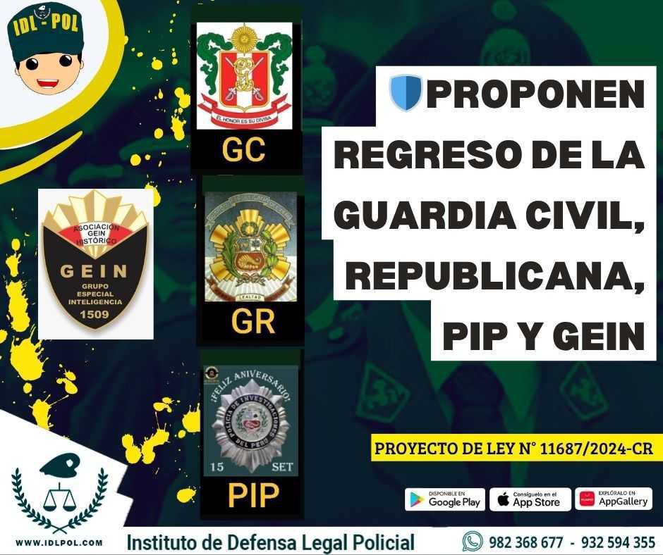 🛡️Proponen regreso de la Guardia Civil, Republicana, PIP y GEIN