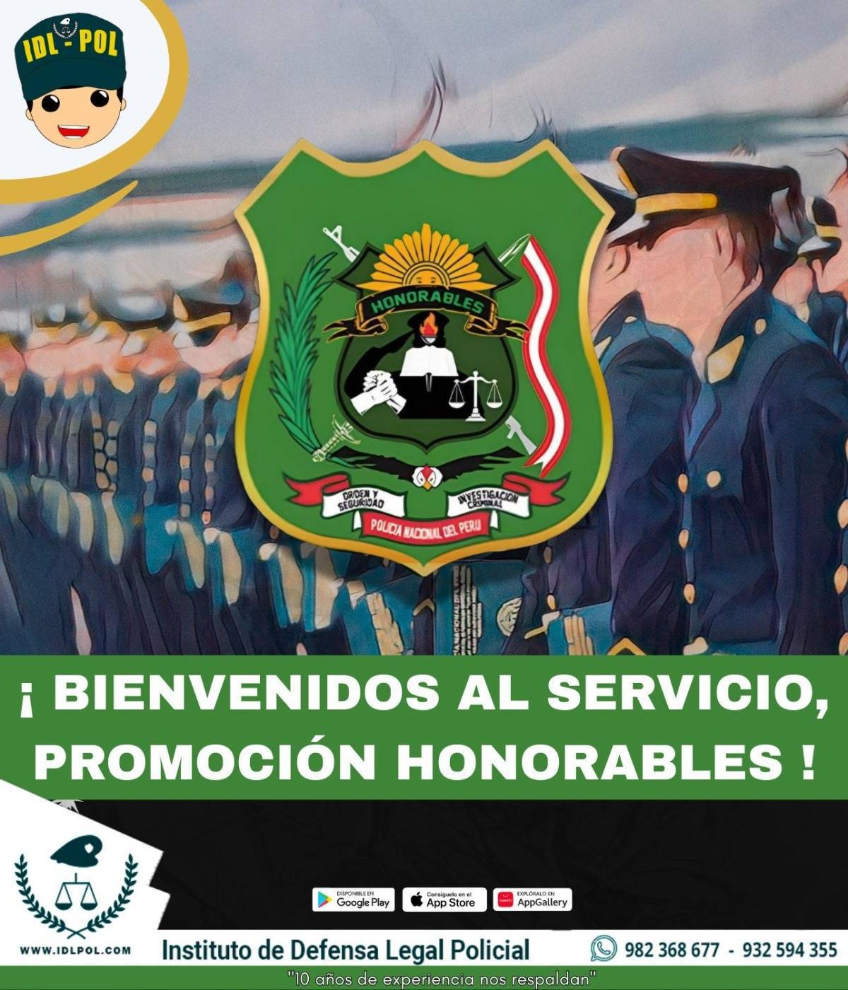 ¡Bienvenidos al servicio, Promoción HONORABLES 2025!