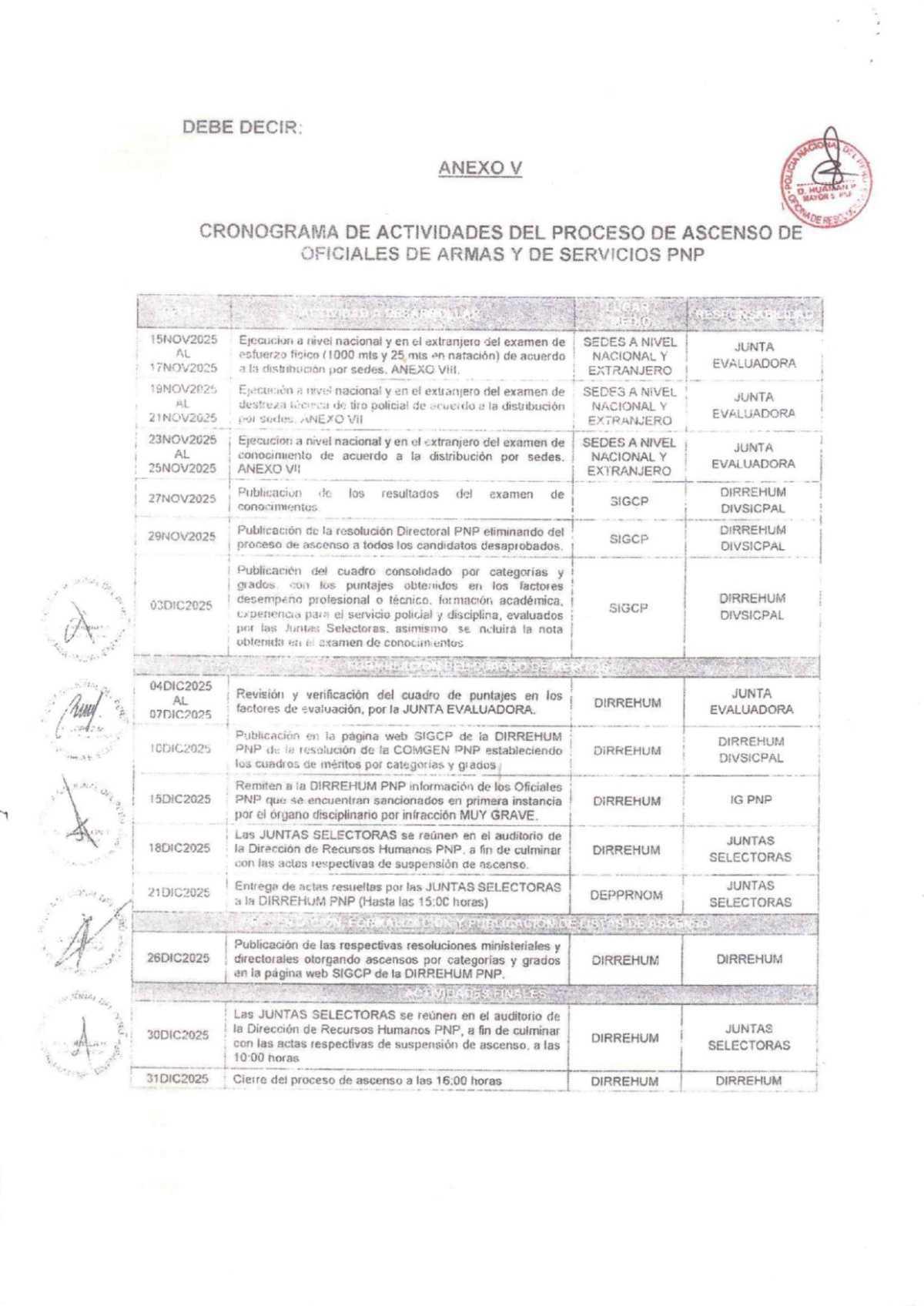 Se modificó la fecha del examen de conocimiento a nivel nacional – Ascenso PNP 2025