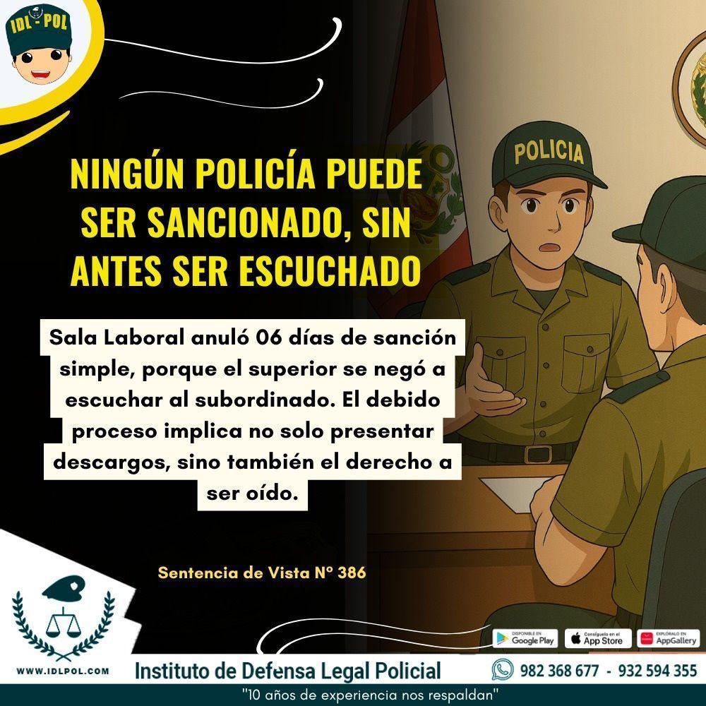 Ningún policía debe ser sancionado sin antes ser escuchado👮♂️⚖️ Ningún policía debe ser sancionado sin antes ser escuchado👮♂️⚖️