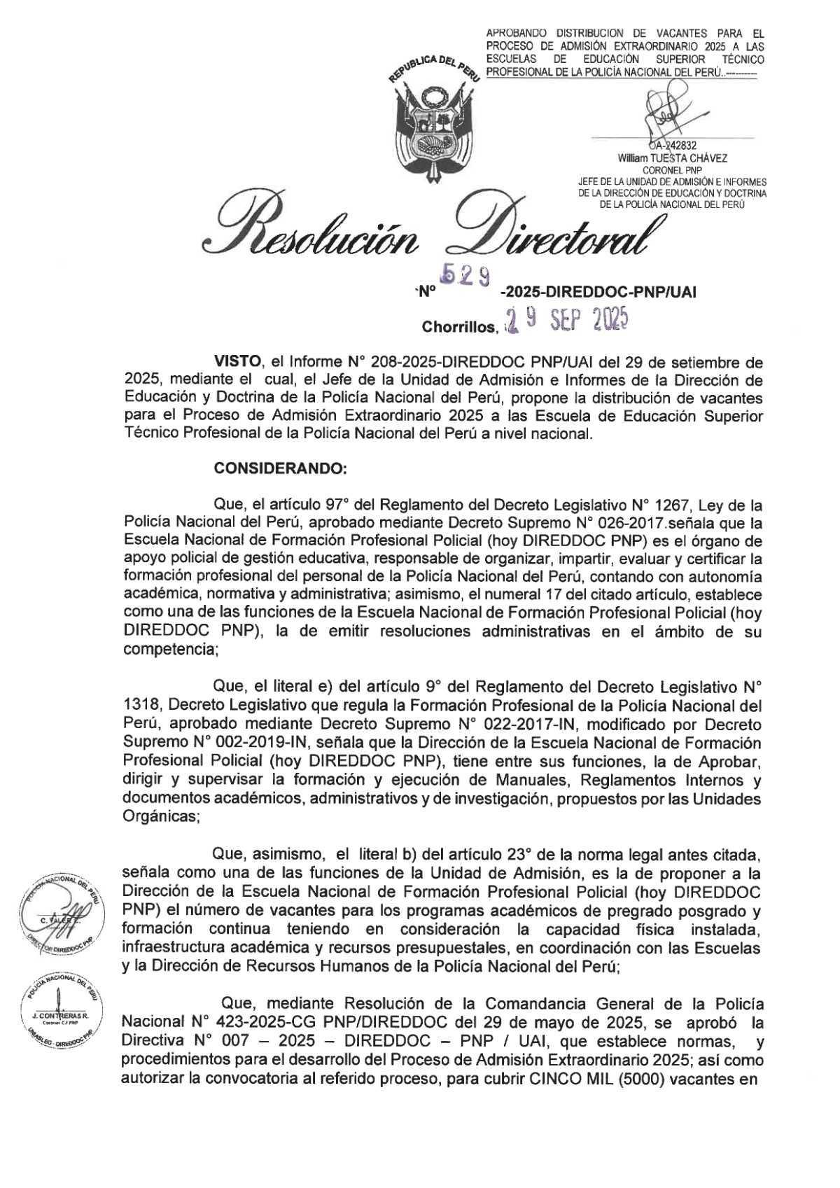Publican cuadro de mérito del proceso de admisión a las Escuelas PNP -2025 Publican cuadro de mérito del proceso de admisión a las Escuelas PNP -2025