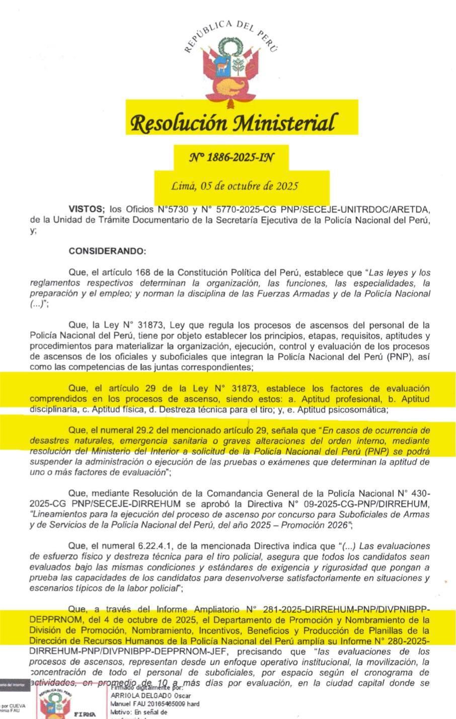 ¿Se suspendieron de manera definitiva los exámenes del proceso de ascenso PNP?