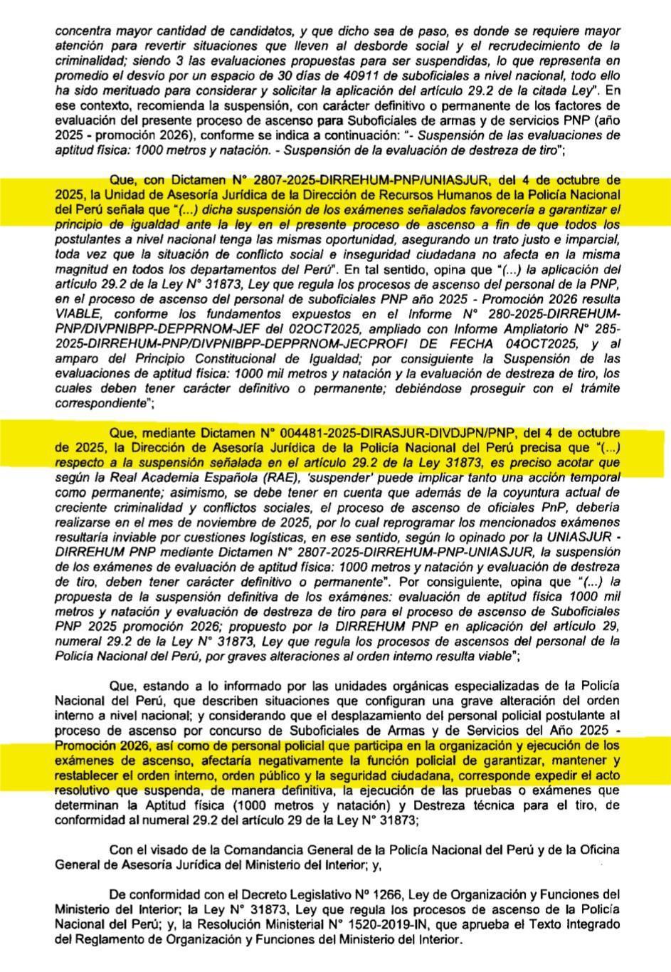 ¿Se suspendieron de manera definitiva los exámenes del proceso de ascenso PNP?