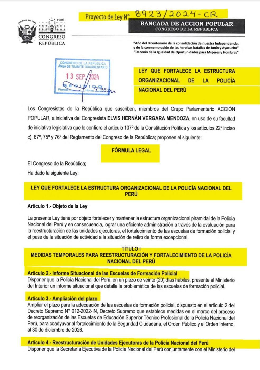 Hoy se debate proyecto de ley que podría pasar al retiro a miles de policías