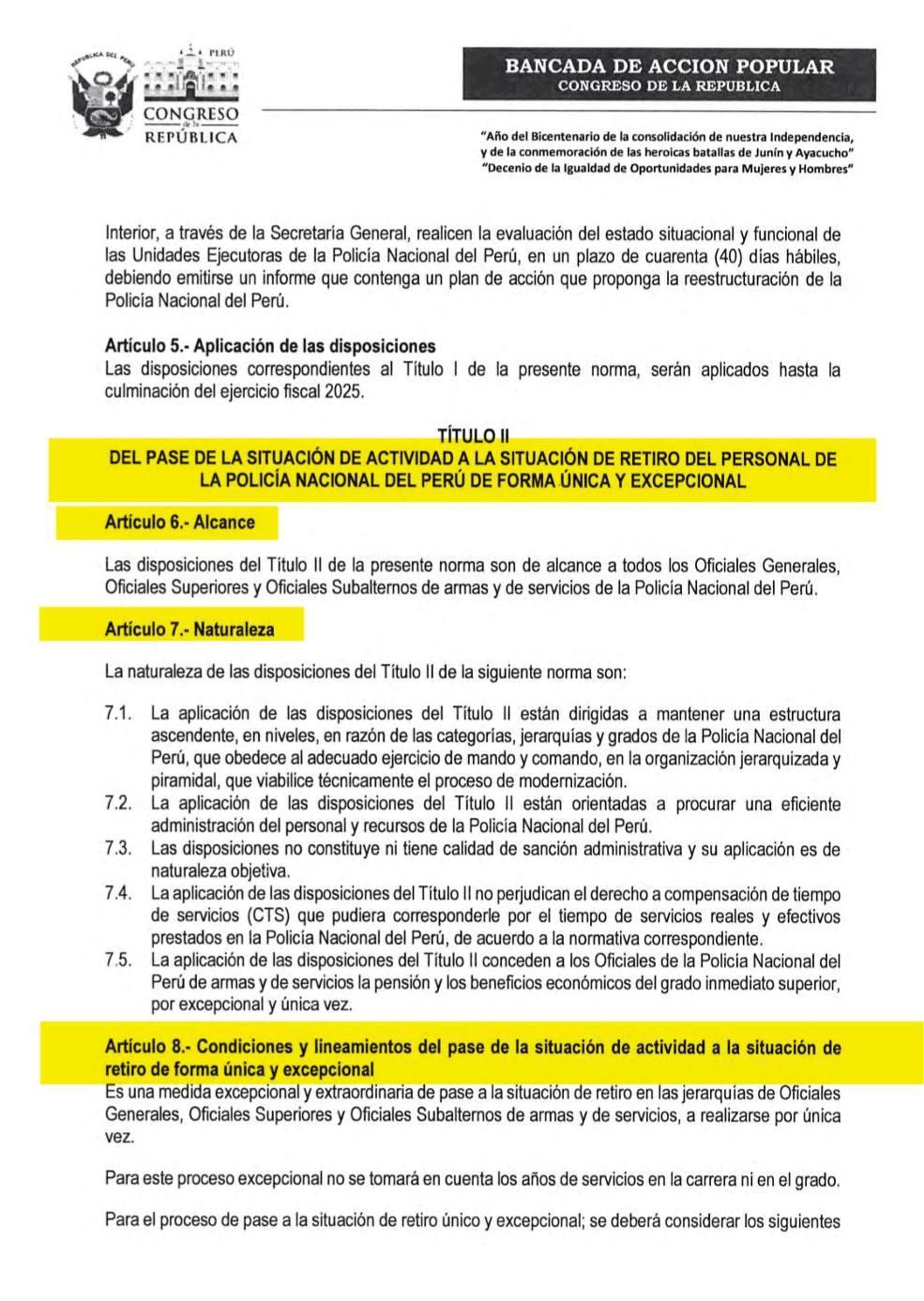 Hoy se debate proyecto de ley que podría pasar al retiro a miles de policías